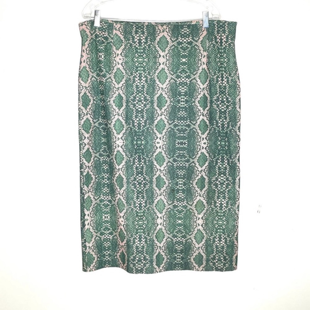 ASOS snake print pencil midi skirt